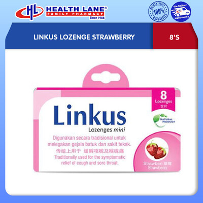 LINKUS LOZENGE STRAWBERRY (8'S)